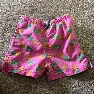 Pink and pineapple boys swim trunks 4t